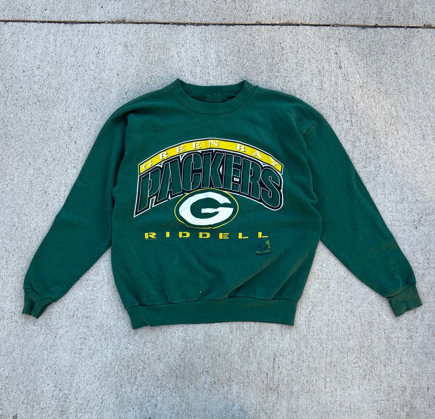 Vintage 1997 Riddell GREEN BAY PACKERS NFL Crewneck Sweatshirt Size L