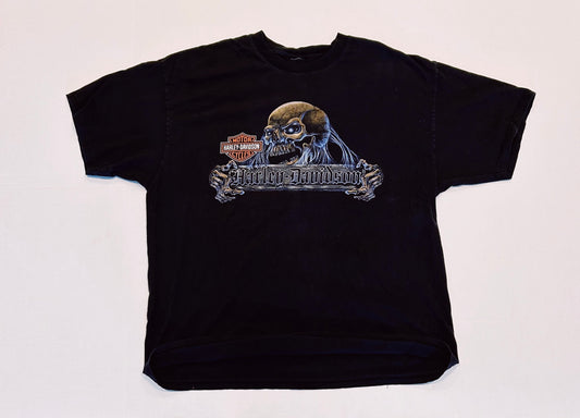 2010 HARLEY DAVIDSON Skeleton Coos Bay Oregon Graphic Tee Size XL