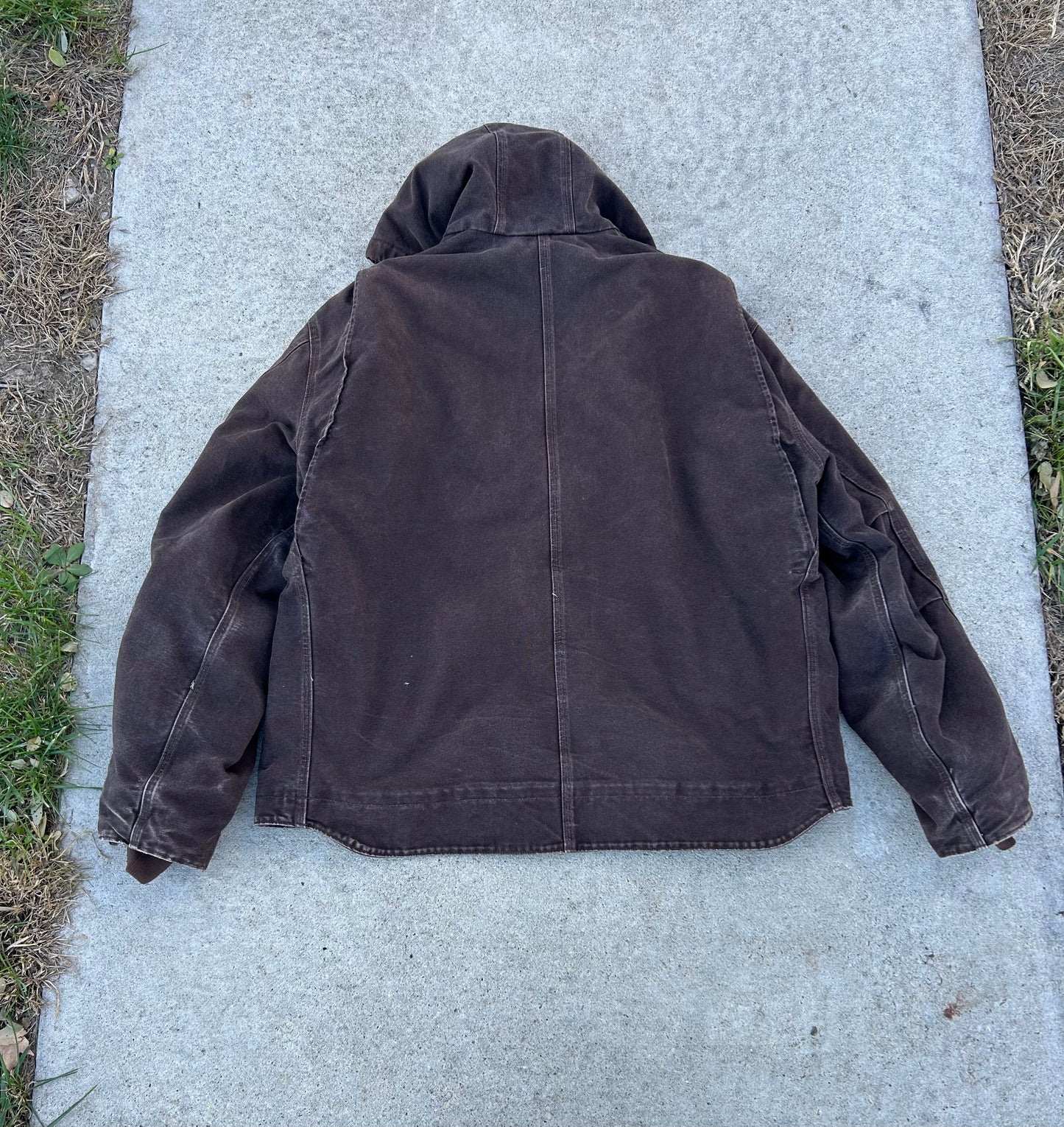 CARHARTT Wool-Lined Sherpa Brown (Dark Sandstone) Hooded Jacket Size XXL