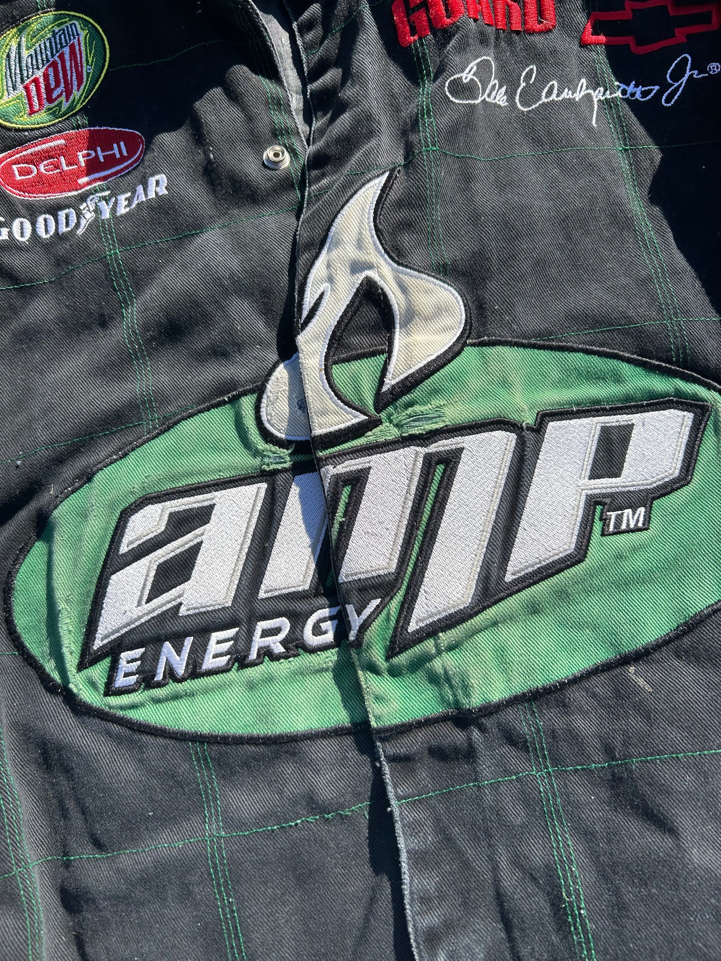 NASCAR Jeff Hamilton Racing DALE EARNHARDT JR AMP Energy Racing Jacket Size XXL