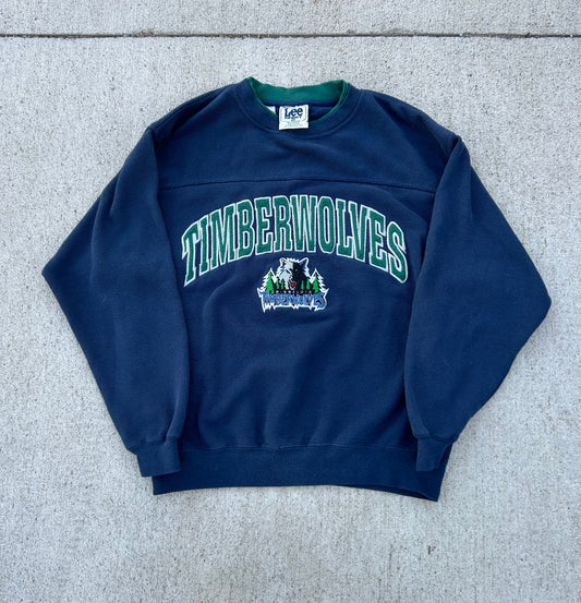 Vintage 90's LEE NBA Minnesota Timberwolves Crewneck Sweatshirt