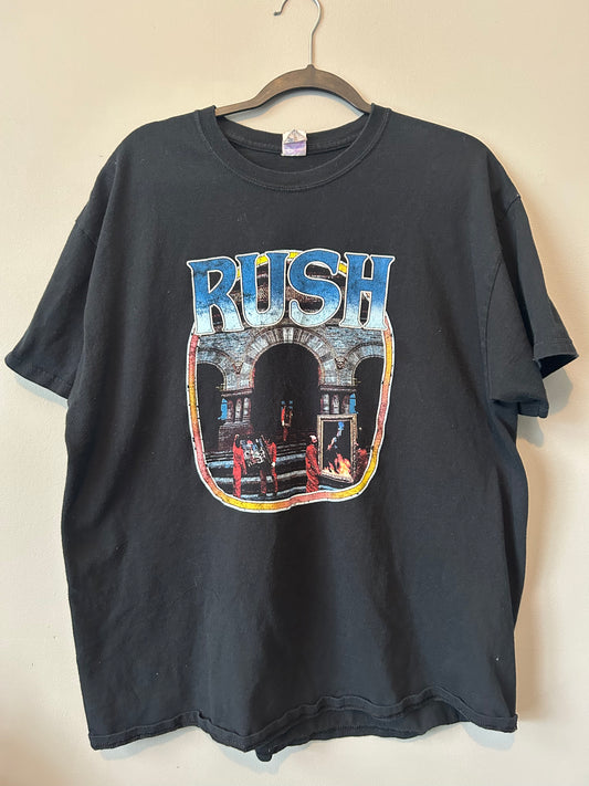 Vintage RUSH Moving Pictures Graphic Band Tee Size XL