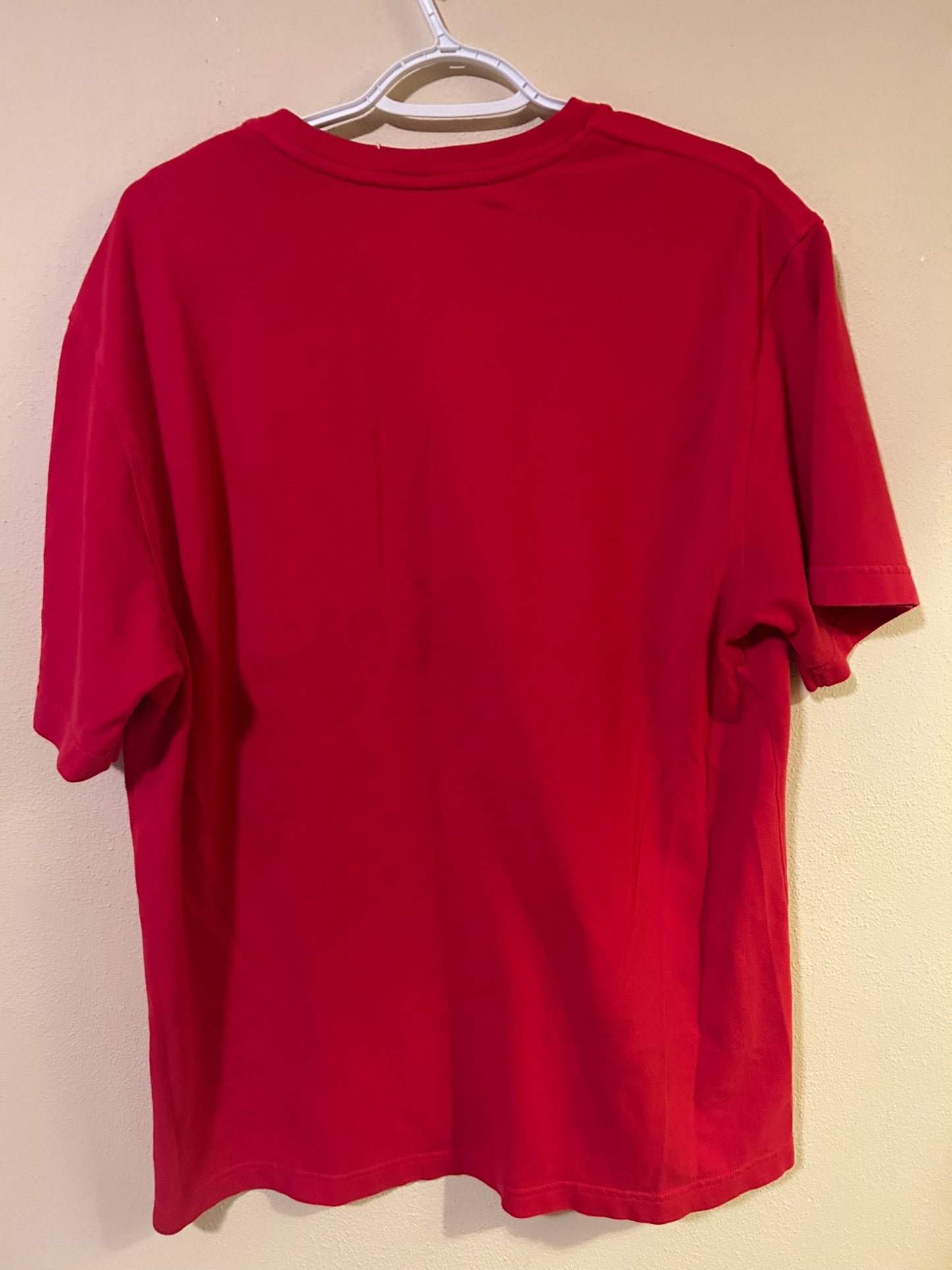 Vintage APPLE Red Employee Embroidered Shirt Size XL