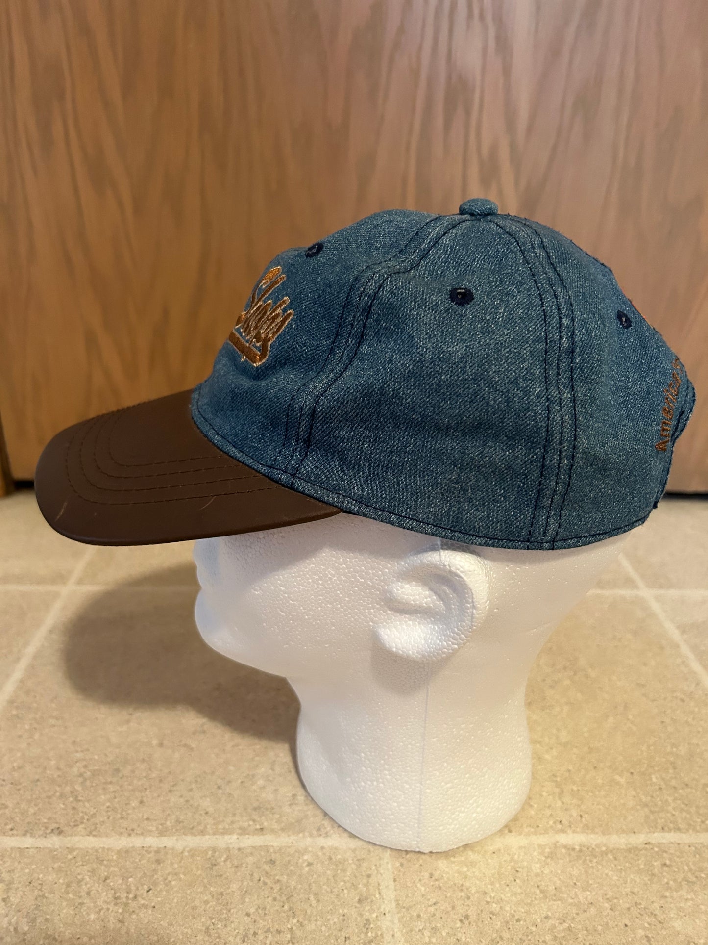 Vintage BASS PRO SHOPS Leather Bill Adjustable Strap Hat