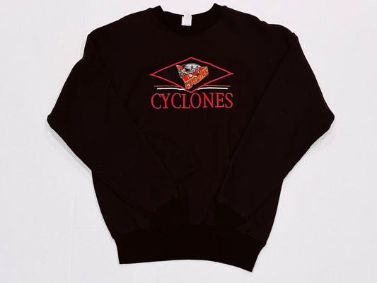 Vintage 90's CINCINNATI CYCLONES Old Logo ECHL Minor League Hockey Crewneck Sweatshirt Size L