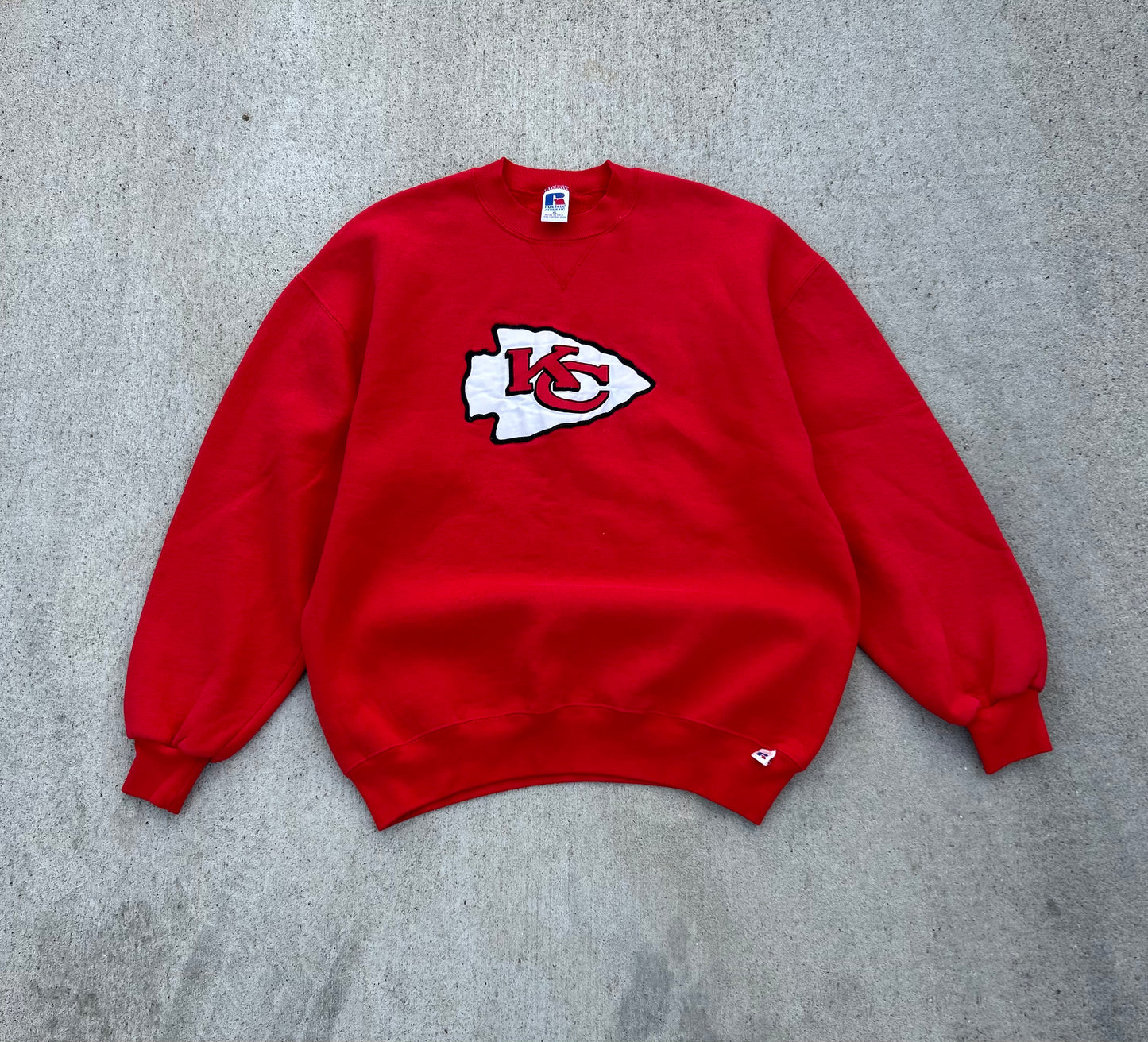 Vintage Russell Athletic KANSAS CITY CHIEFS Crewneck Sweatshirt Size XL