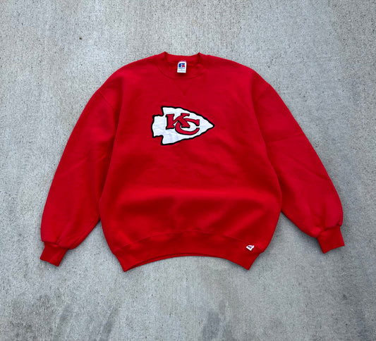 Vintage Russell Athletic KANSAS CITY CHIEFS Crewneck Sweatshirt Size XL