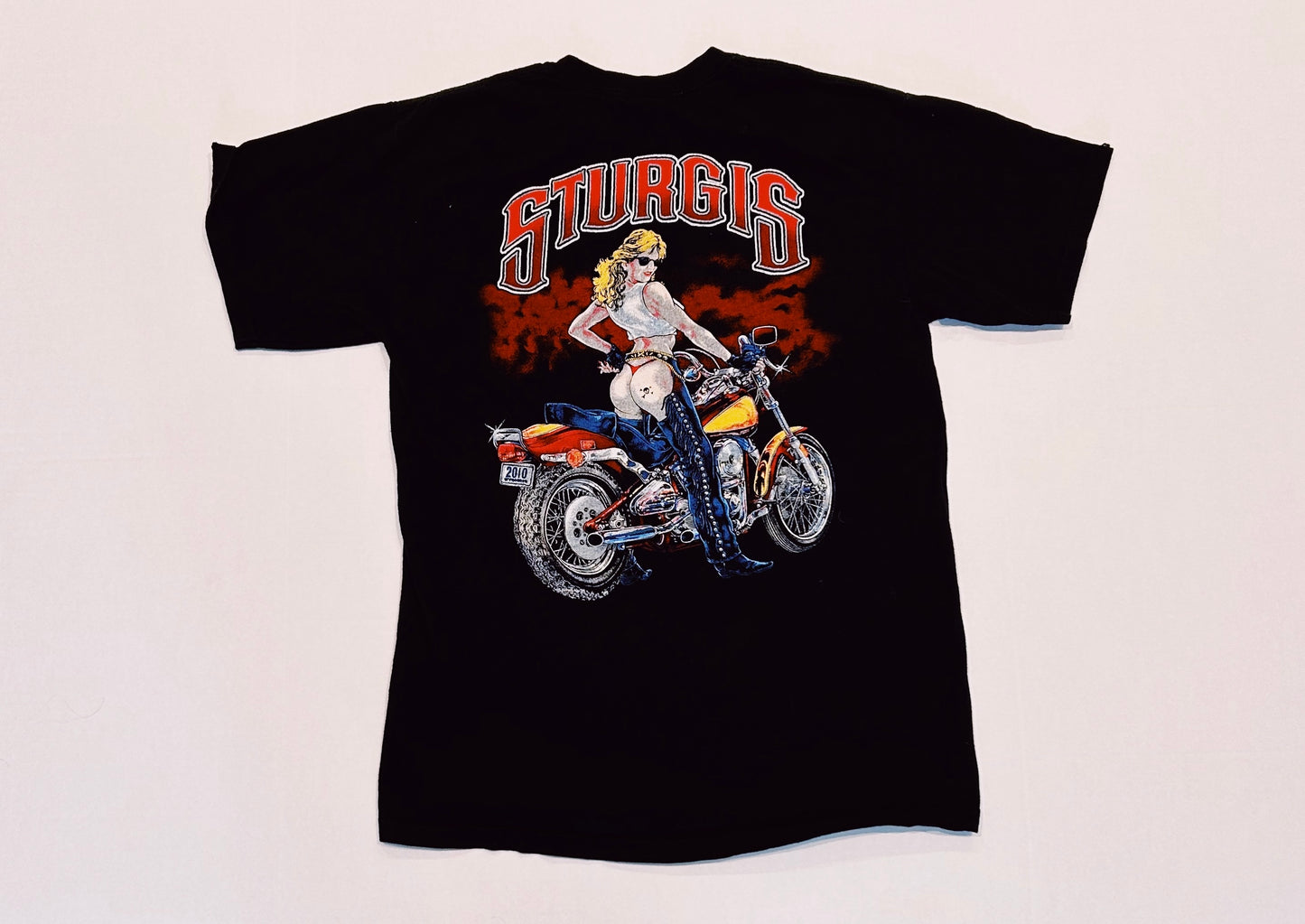 2010 STURGIS Black Hills Rally Pit Stop Graphic Tee Size M