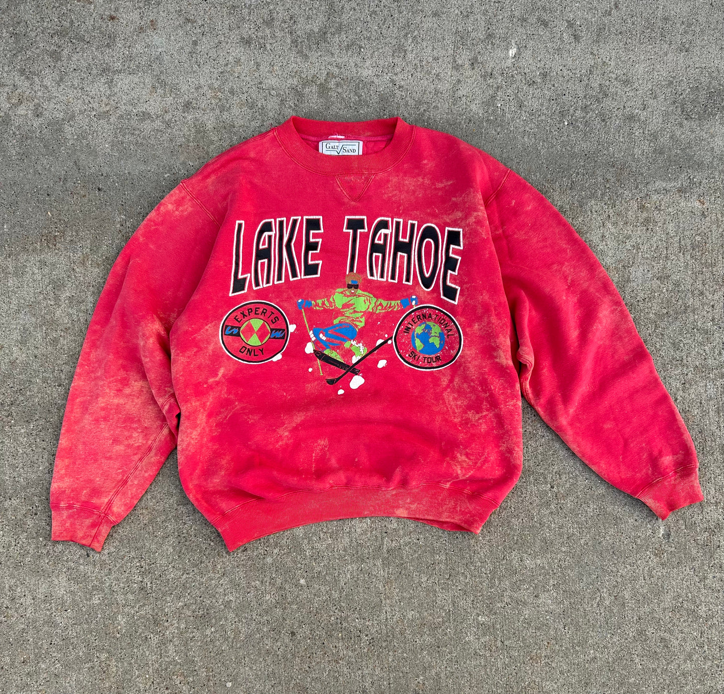 Vintage LAKE TAHOE Snow Ski Crewneck Sweatshirt Size L