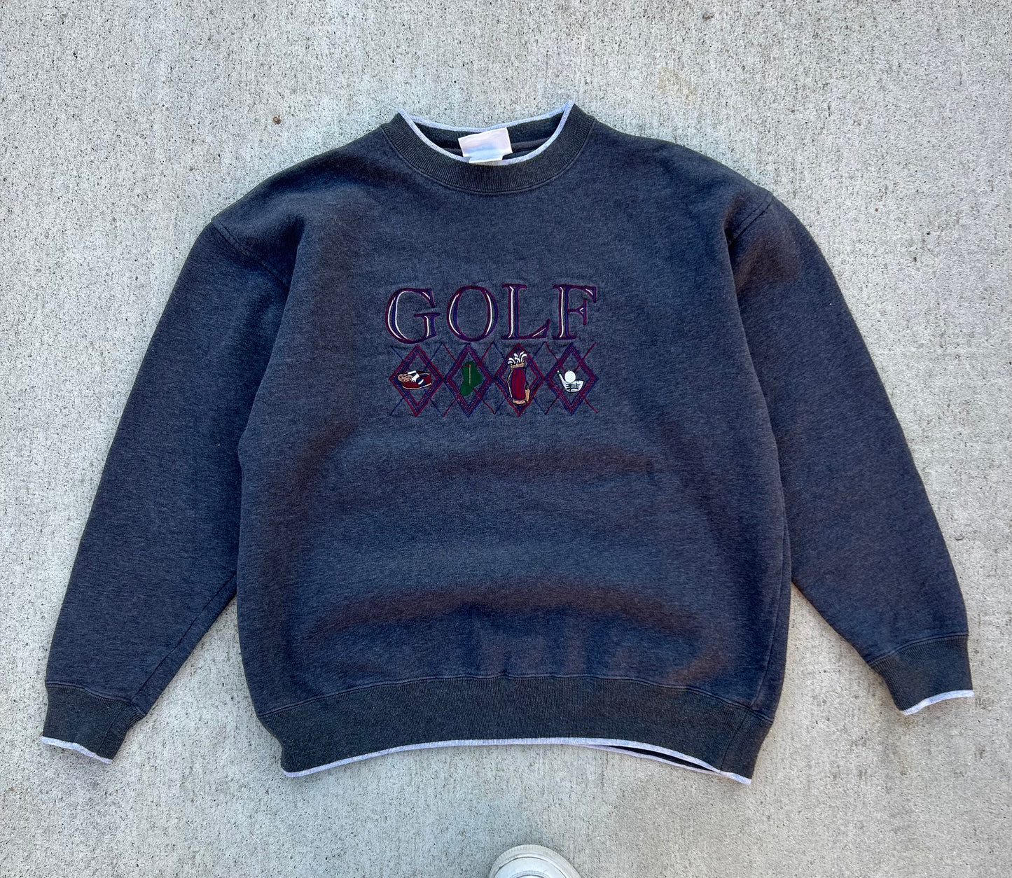 Vintage Golf Embroidered Spellout Crewneck Sweatshirt Size L