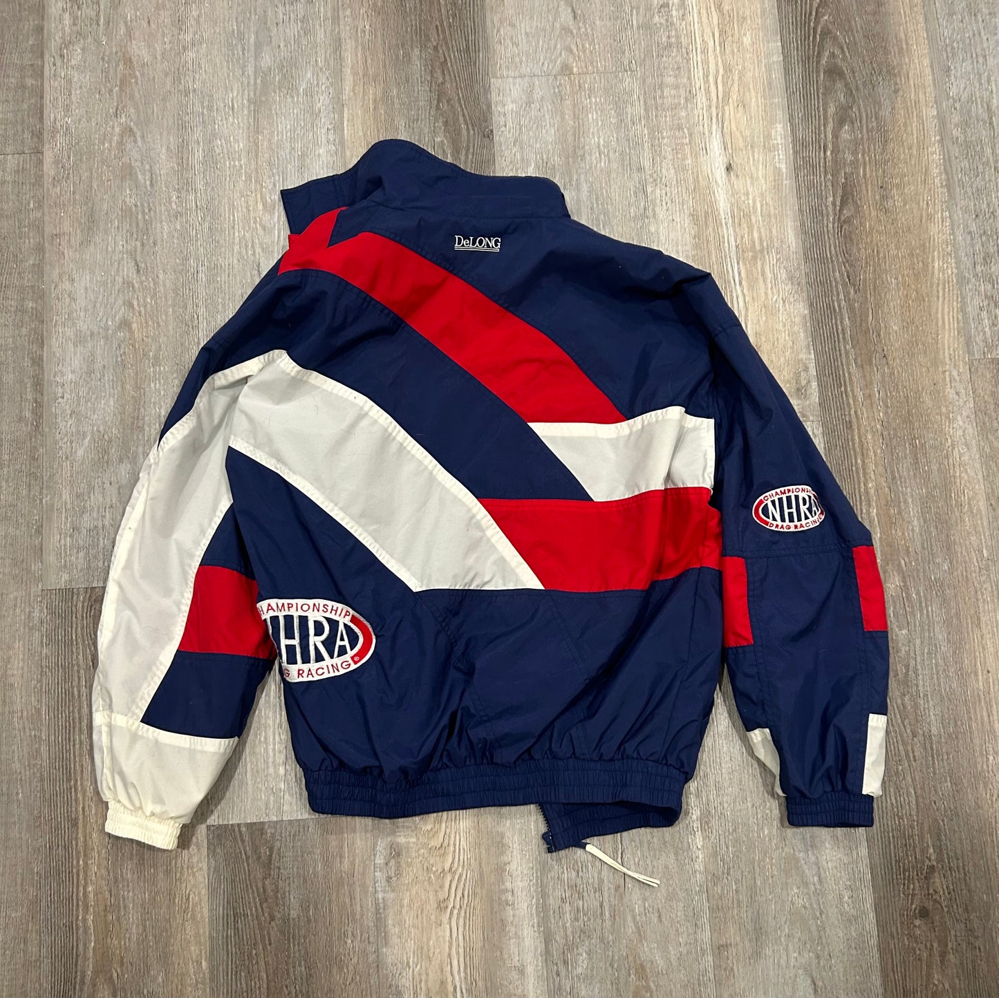 Vintage NHRA Drag Racing Windbreaker Jacket Size L