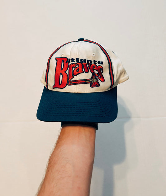 Vintage 90s ATLANTA BRAVES The Game Adjustable Snapback Hat