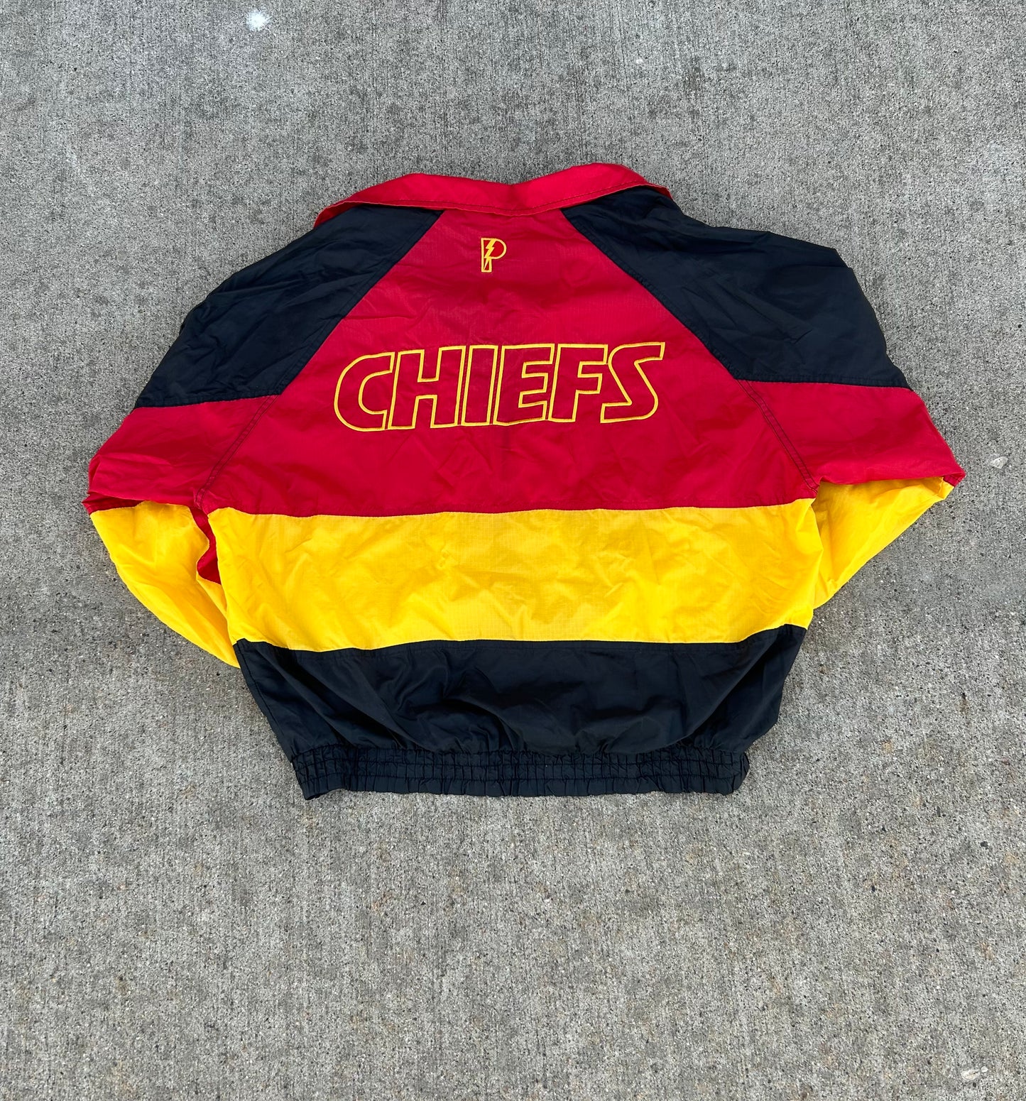 Vintage Pro Player KANSAS CITY CHIEFS Full Zip Windbreaker Jacket Size XL