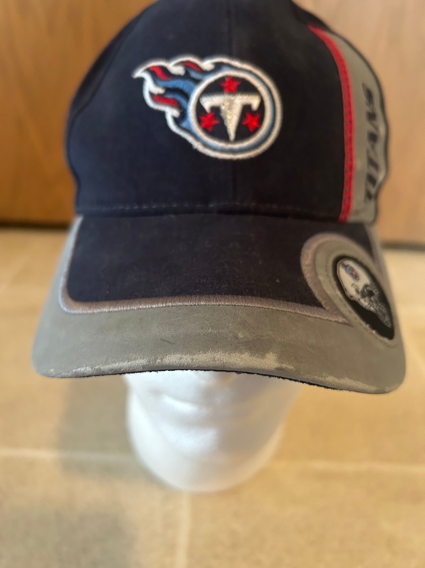 Vintage TENNESSEE TITANS Logo Athletic NFL Adjustable Velcro Strap Hat