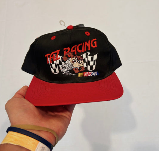 Vintage 1997 NASCAR LOONEY TUNES Taz Racing Snapback Hat (WITH TAGS)