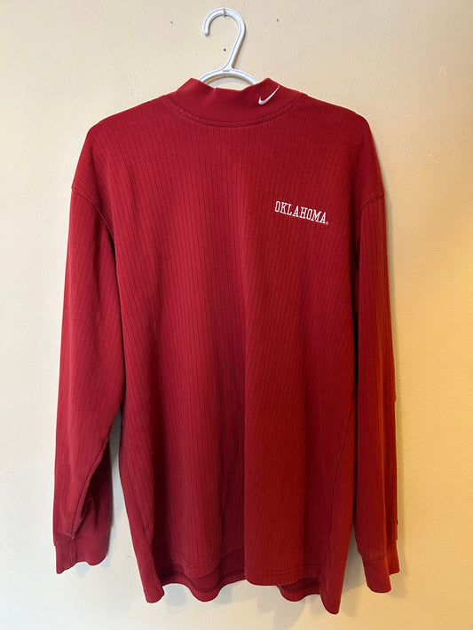 Vintage NIKE OKLAHOMA SOONERS Turtleneck Sweatshirt Pullover Size L