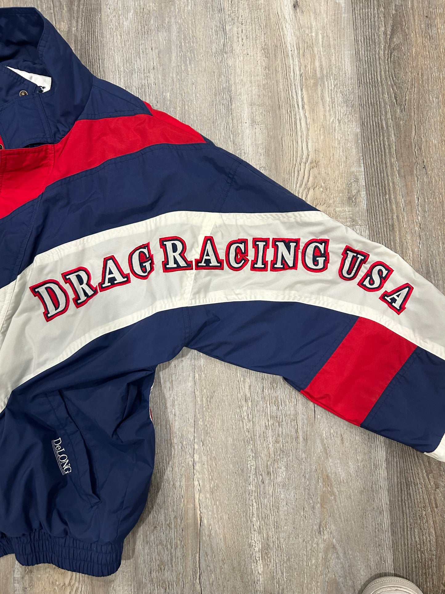 Vintage NHRA Drag Racing Windbreaker Jacket Size L