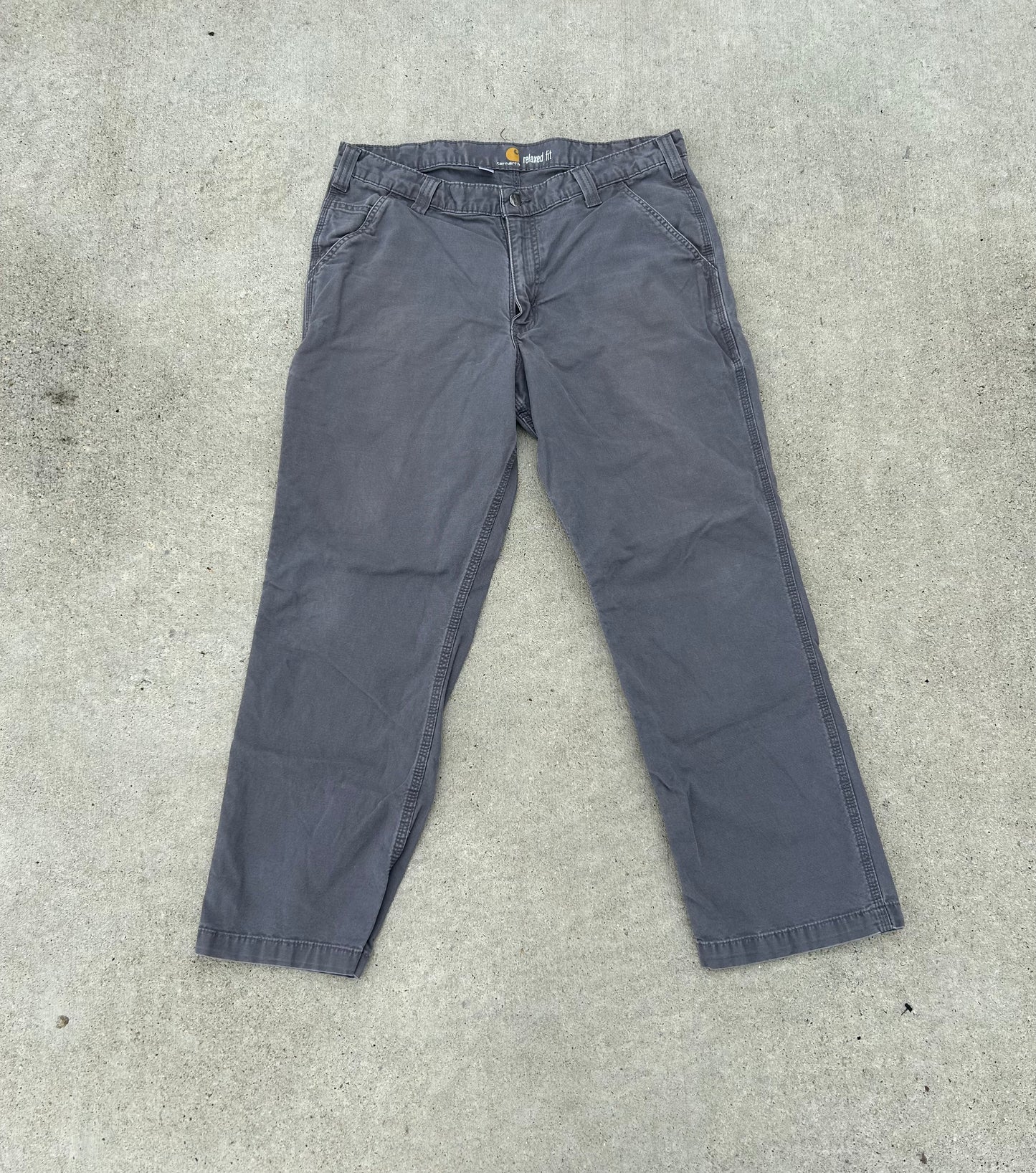 CARHARTT Modern Dark Grey Relaxed Fit Work Pants Size 36x30