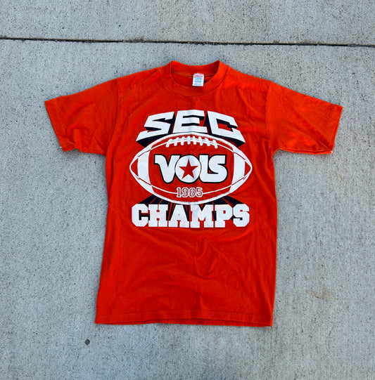 Vintage 1985 TENNESSEE VOLUNTEERS "SEC Champs" Single Stitch Tee Size M