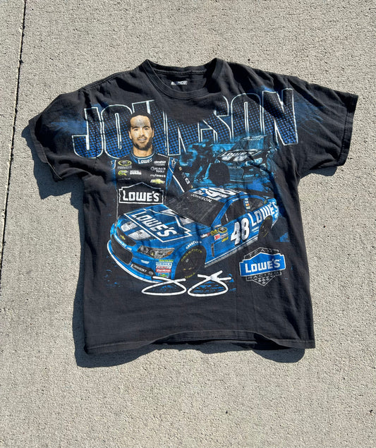 NASCAR JIMMIE JOHNSON Team Lowes Racing #48 All Over Print Tee Size XL