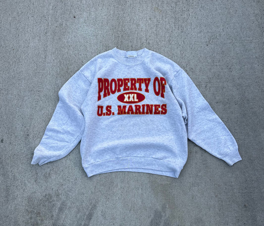 Vintage Lee PROPERTY OF US MARINES Crewneck Sweatshirt Size M