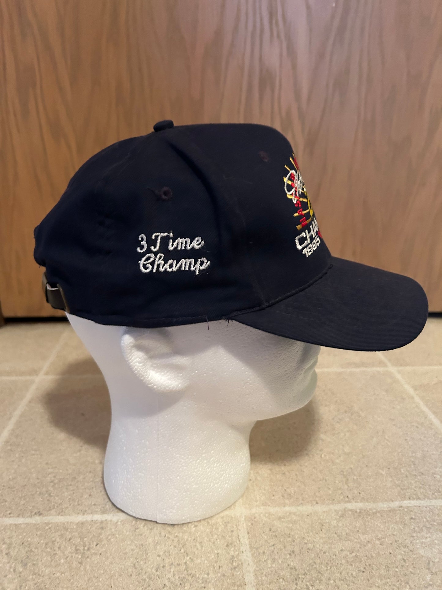 Vintage 90's JEFF GORDON NASCAR Winston Cup 3-Time Champion Adjustable Leather Strap Hat