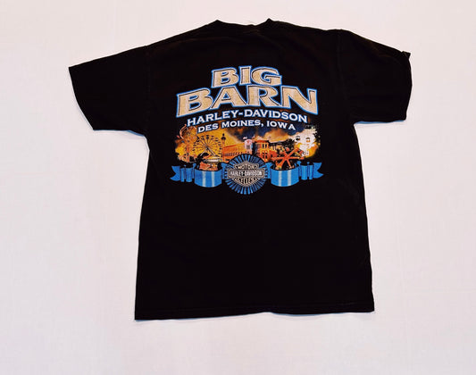 2009 HARLEY DAVIDSON "Not Just a Pastime" Big Barn Des Moines Iowa Bike Graphic Tee Size M