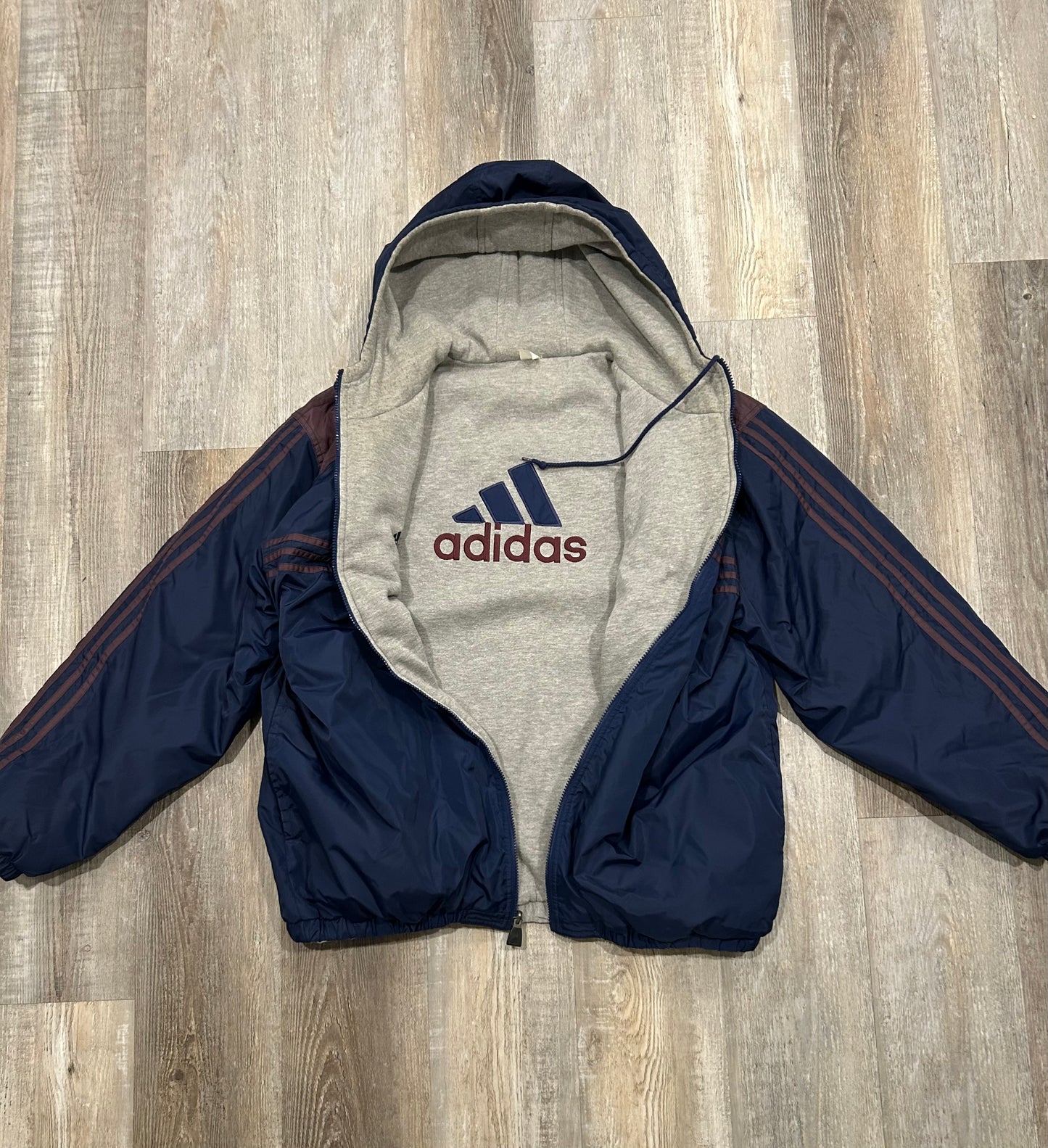 Vintage ADIDAS Reversible Windbreaker Jacket Size XL