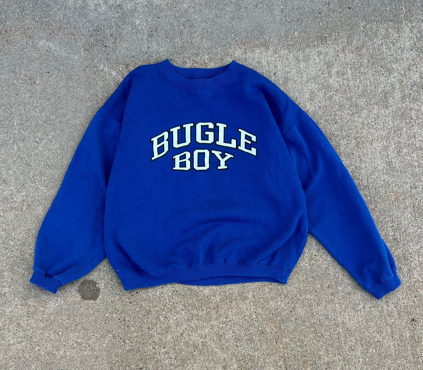 Vintage BUGLE BOY Spell out Puff print Crewneck Sweatshirt Size L