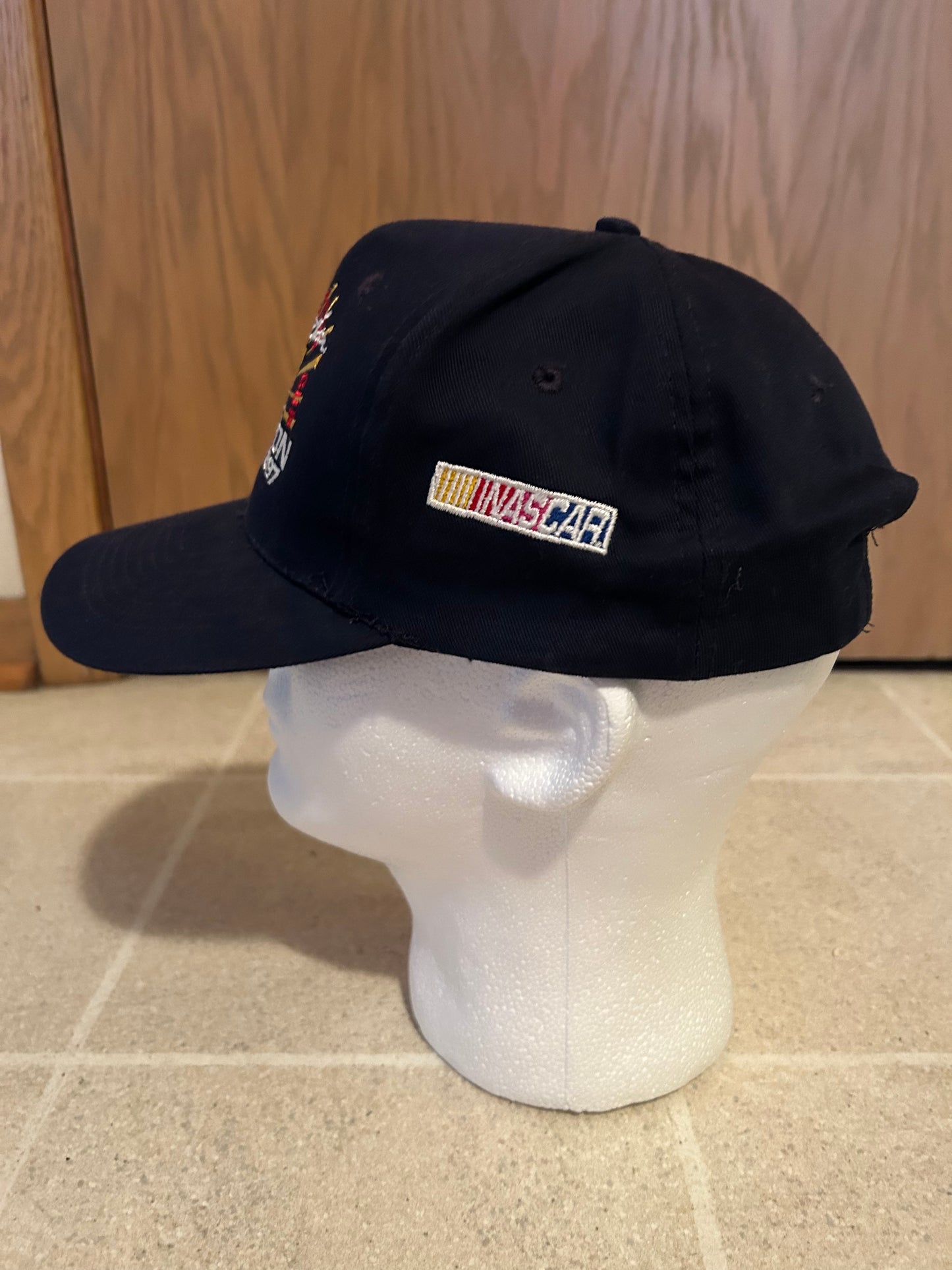 Vintage 90's JEFF GORDON NASCAR Winston Cup 3-Time Champion Adjustable Leather Strap Hat