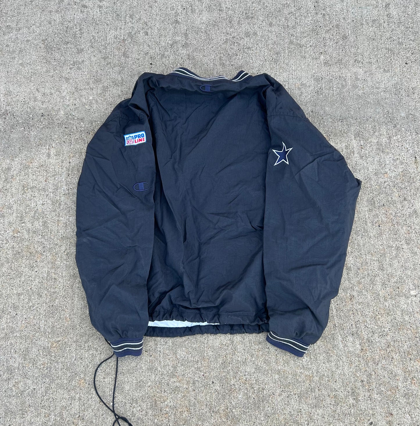 Vintage 90's Champion NFL DALLAS COWBOYS Windbreaker Pullover Size XL