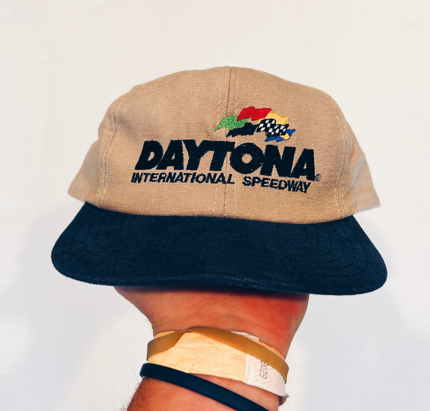 Vintage 90s NASCAR Daytona International Speedway Adjustable Snapback Hat