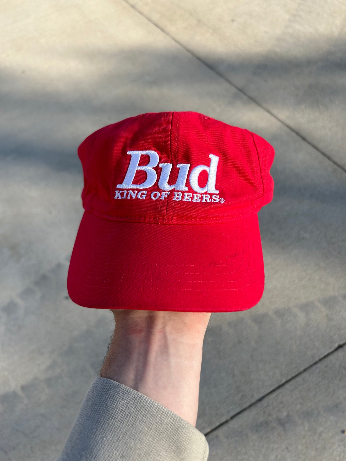 Vintage BUD KING OF BEERS Adjustable Snapback Hat