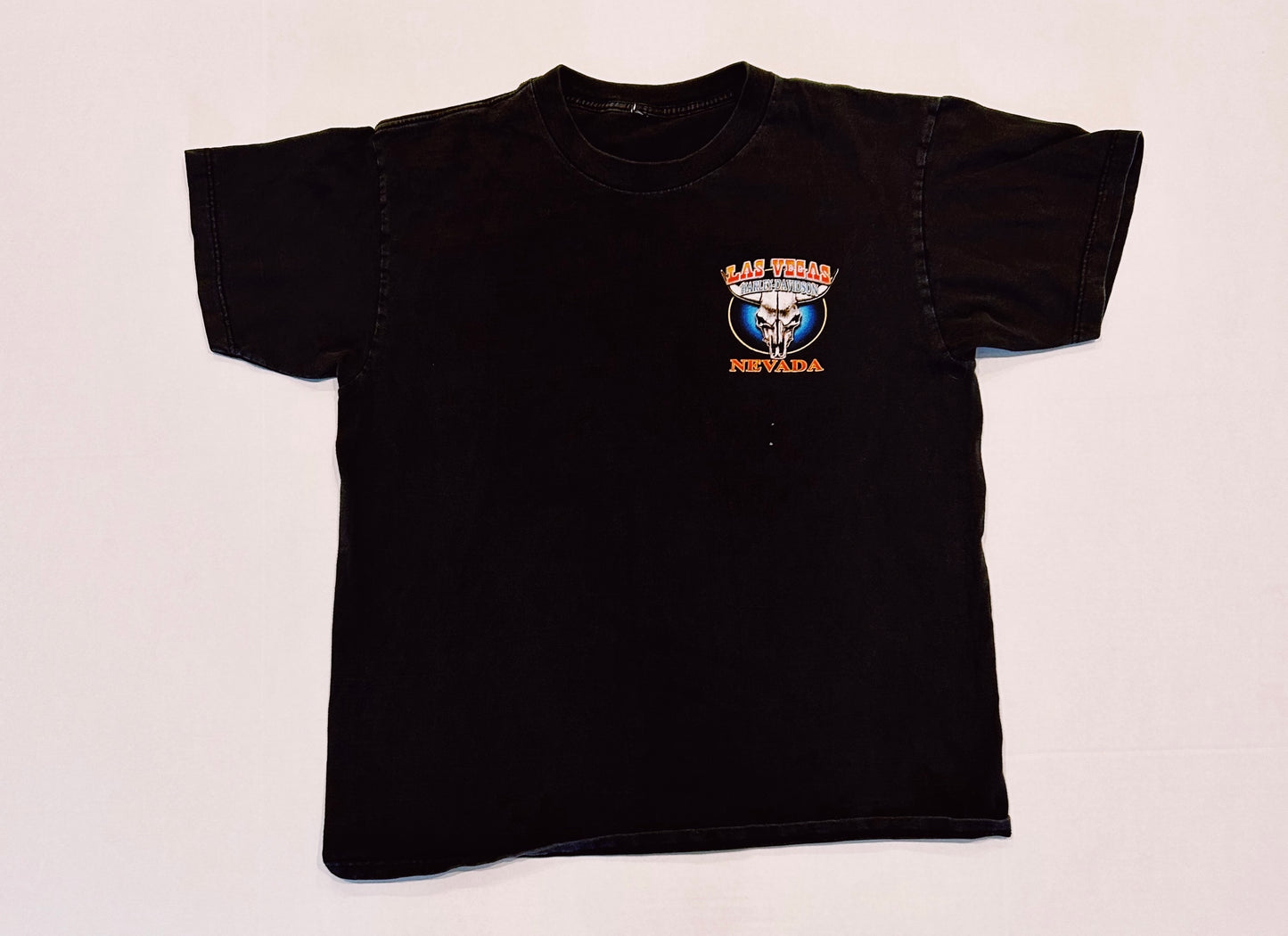 HARLEY DAVIDSON Y2K Las Vegas Rodeo Biker Graphic Tee Size XL