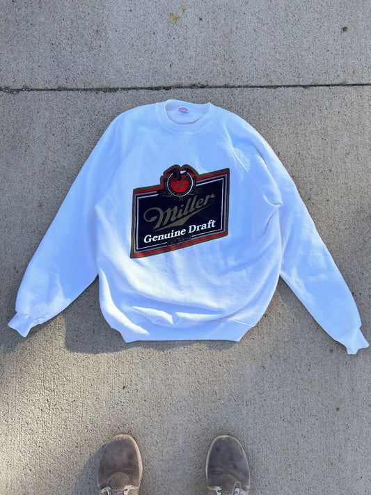 Vintage 90's MILLER GENUINE DRAFT Crewneck Sweatshirt Size XL