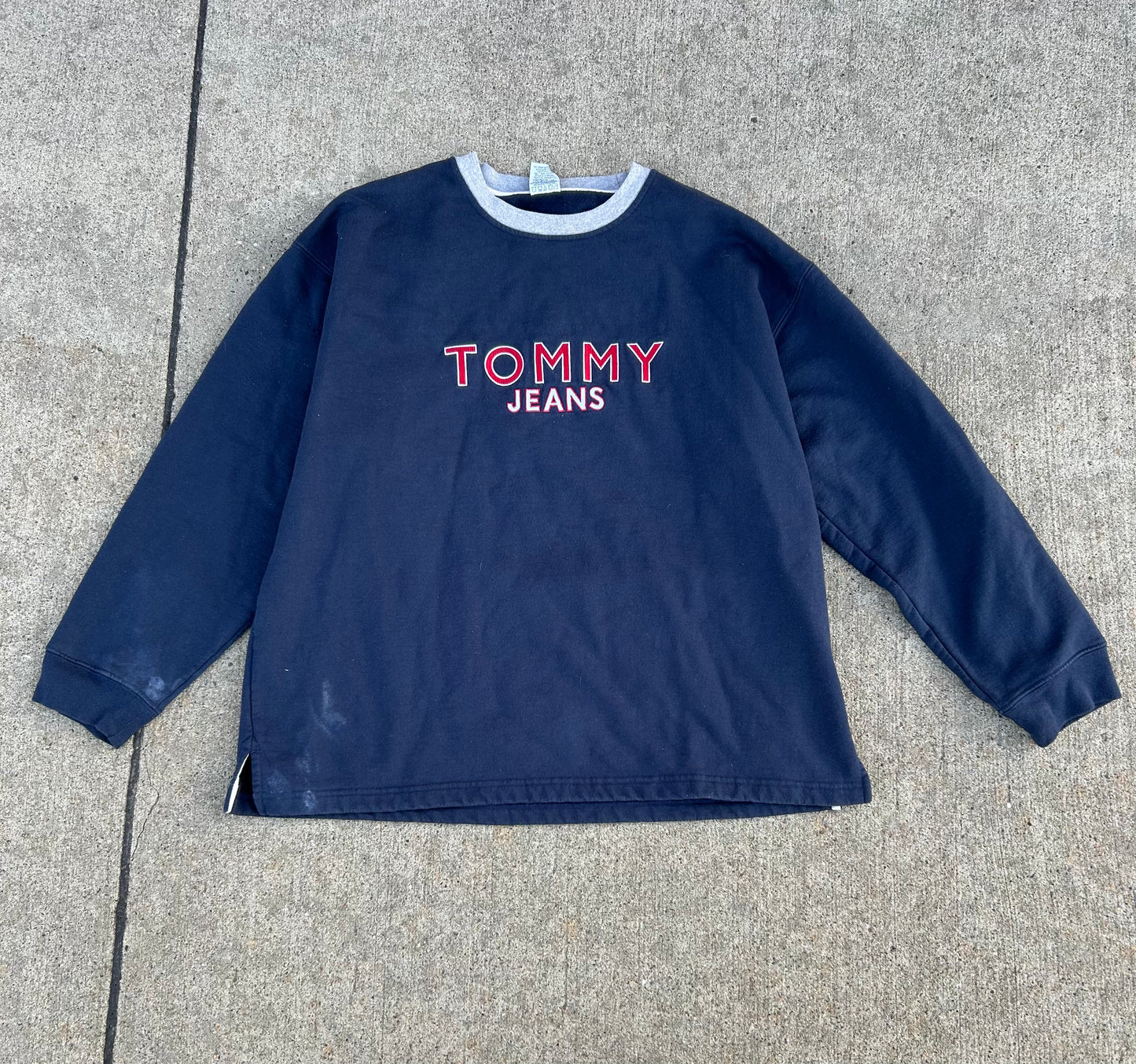 Vintage 90's TOMMY JEANS Tommy Hilfiger Crewneck Sweatshirt Size XL