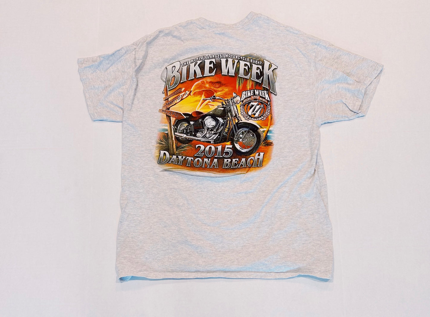 2015 74th Annual Daytona Beach Florida BIKE WEEK Graphic Tee Size L