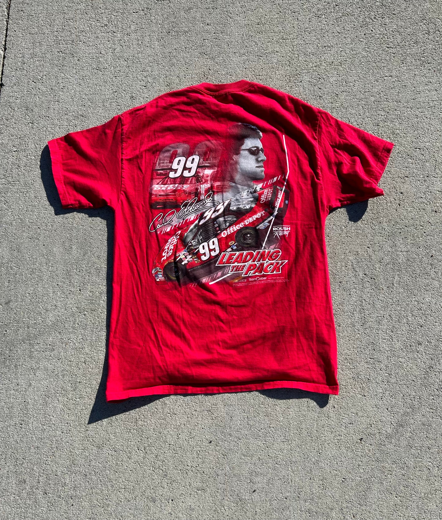 NASCAR CARL EDWARDS Office Depot Racing #99 All Over Print Tee Size L/XL