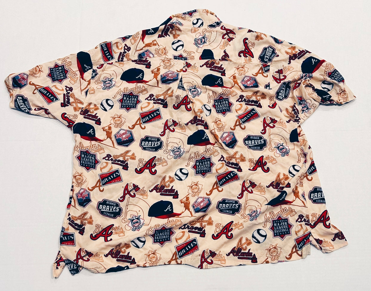 Vintage Rare ATLANTA BRAVES CSA Hawaiian Shirt Size XL