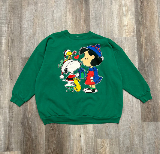 Vintage 90's Christmas SNOOPY Lucy Woodstock Size XL