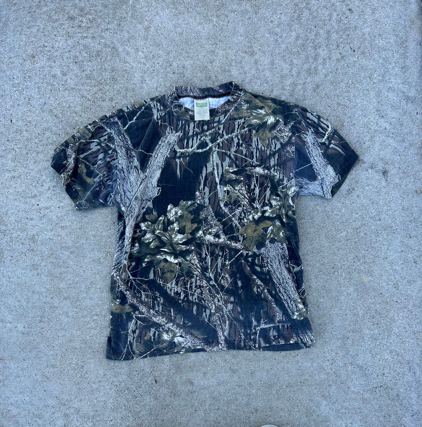 Vintage MOSSY OAK Camo Classics Pocket Tee Size L