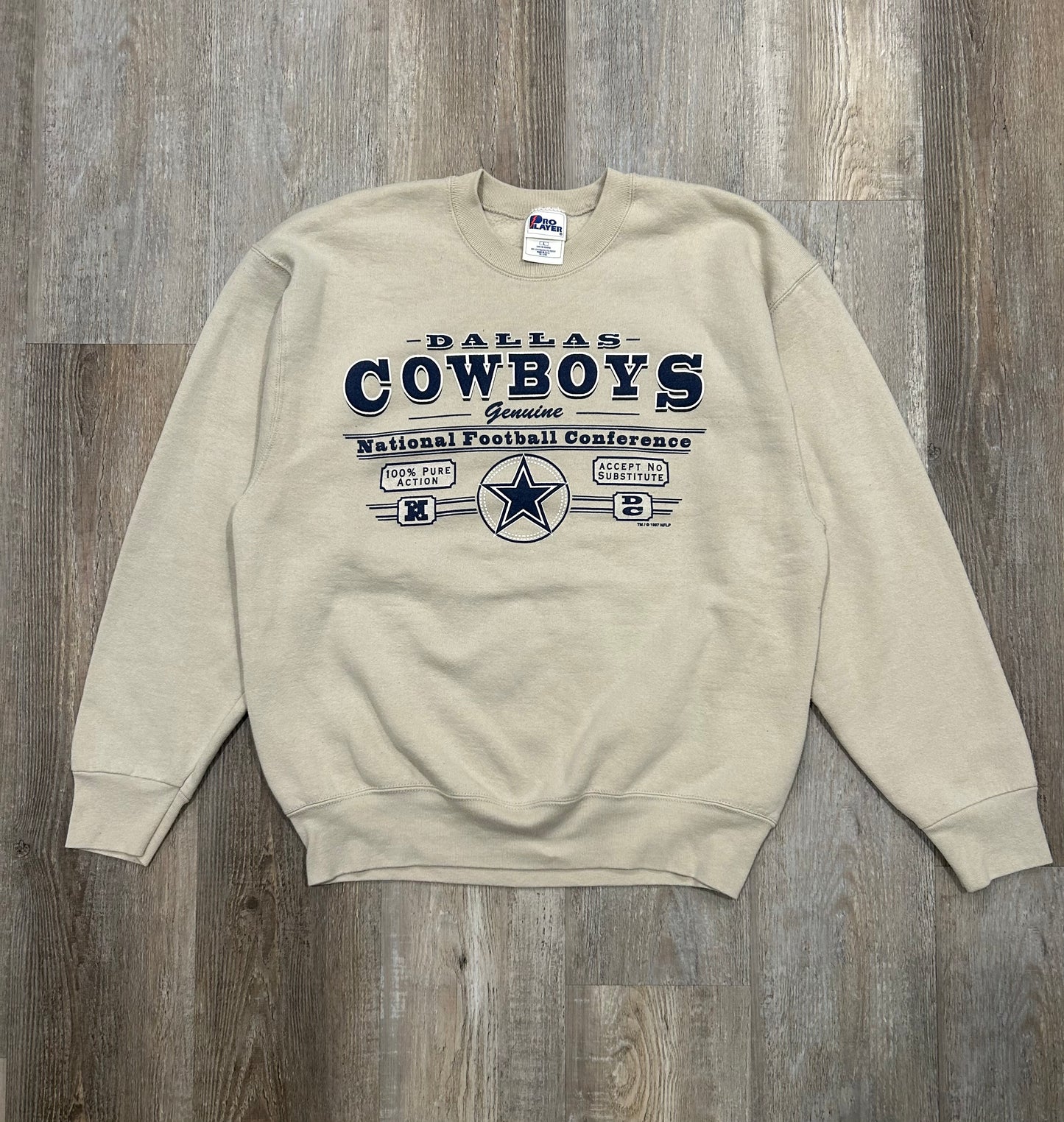 Vintage 1997 DALLAS COWBOYS Pro Player Crewneck Sweatshirt Size L