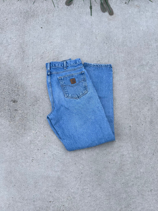 CARHARTT Relaxed Fit Blue Denim Jeans Size 34x34