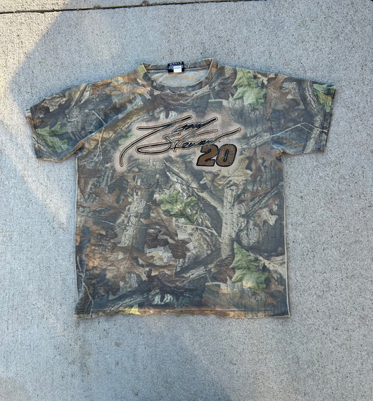 NASCAR Chase Authentics TONY STEWART Camo Tee Size XL