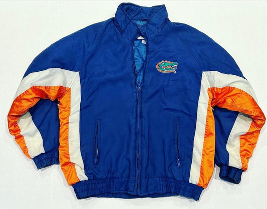 Vintage 90s FLORIDA GATORS LOGO 7 Puffy Zip Jacket Size L