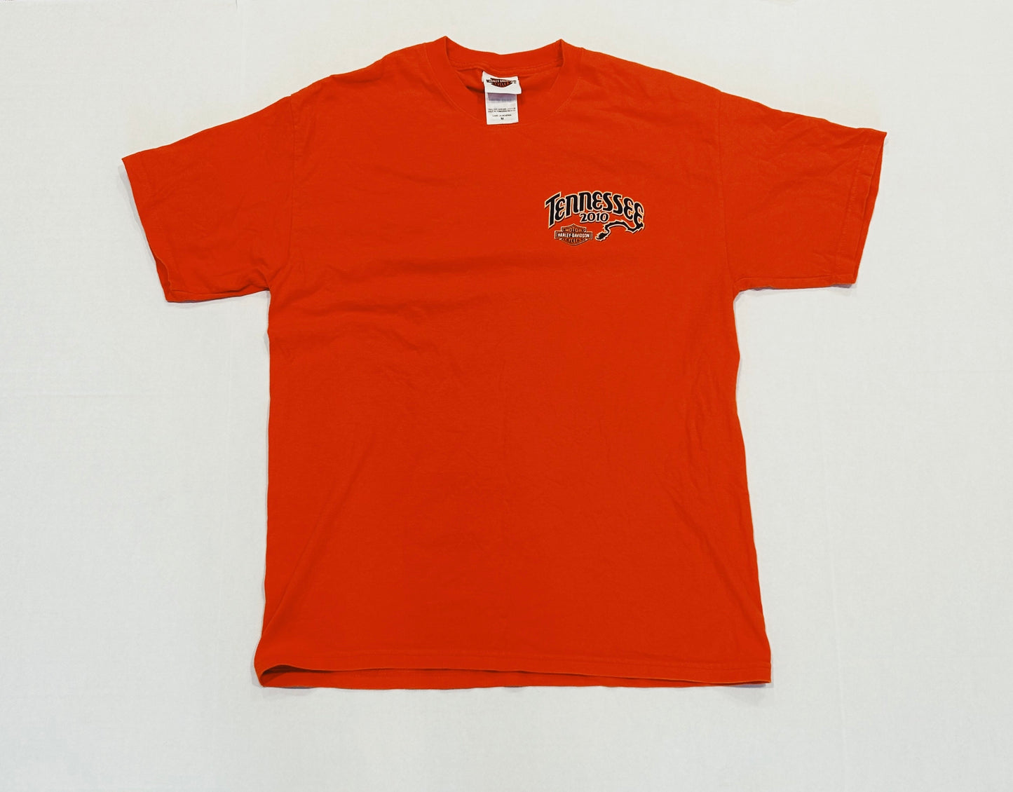 2010 HARLEY DAVIDSON Orange Smoky Mountains Tennessee Graphic Tee Size M