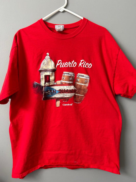 Vintage CARNIVAL Cruise Puerto Rico San Juan Graphic Tee Size XL