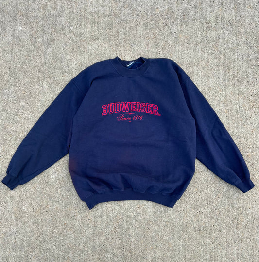 Vintage BUDWEISER BEER Since 1876 Crewneck Sweatshirt Size M/L