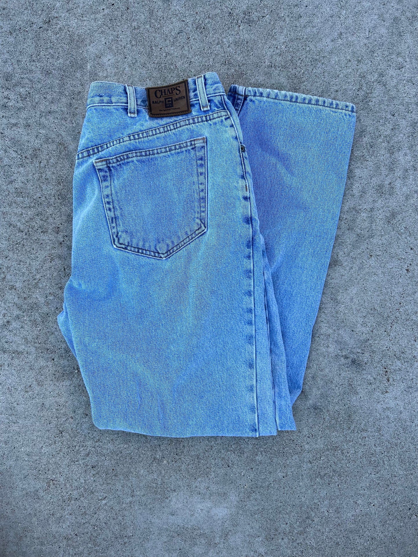 Vintage CHAPS Ralph Lauren Denim Jeans Light Blue Wash Size 38x32