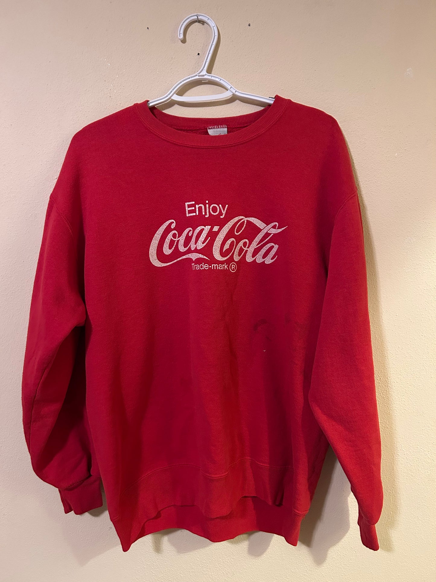 Vintage 80's JERZEES COCA COLA Crewneck Sweatshirt Size XL